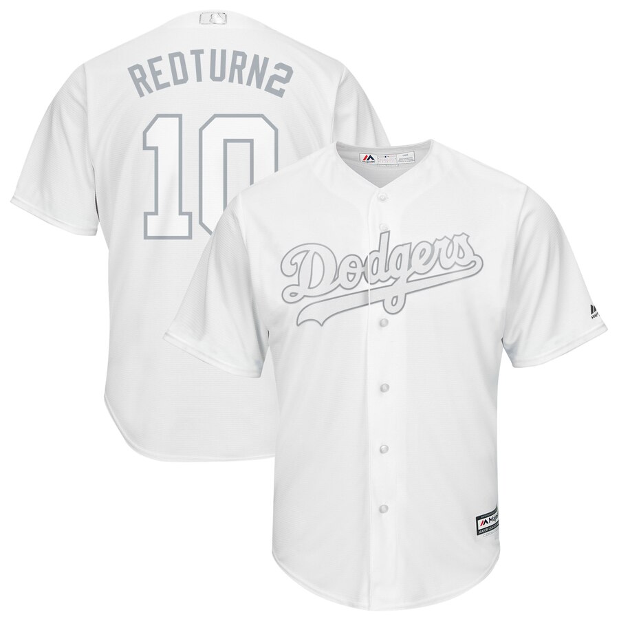 Men Los Angeles Dodgers #10 Redturn2 white MLB Jersey